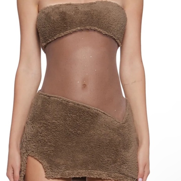 New Pink Dresses & Skirts - CALL MY BLUFF MINI DRESS - MOCHA ✨NWOT✨